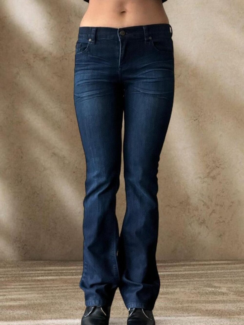 Low rise bootcut jeans dark wash flare jeans 2000s denim bootcut slim